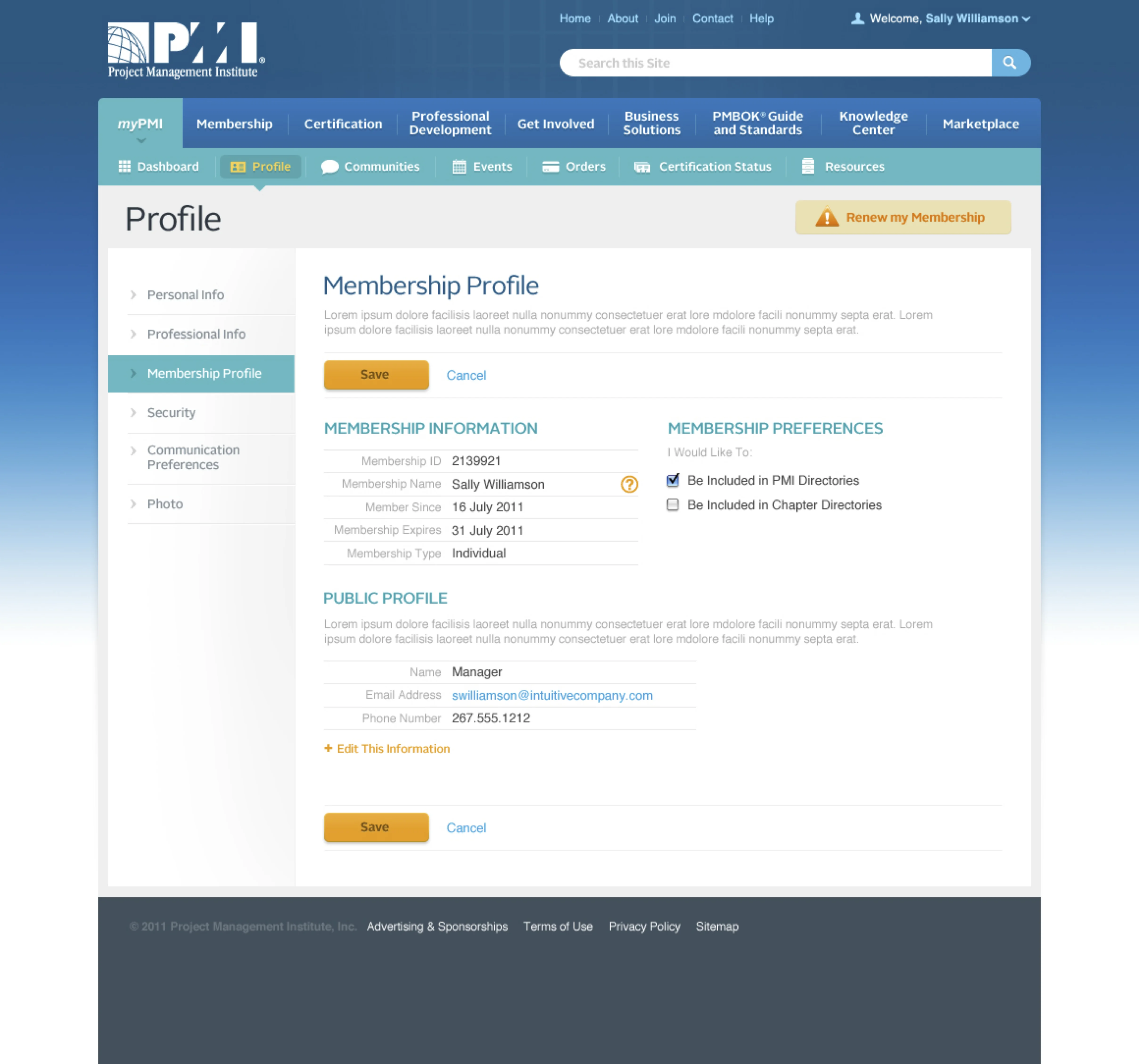 My PMI final design 3: production dashboard